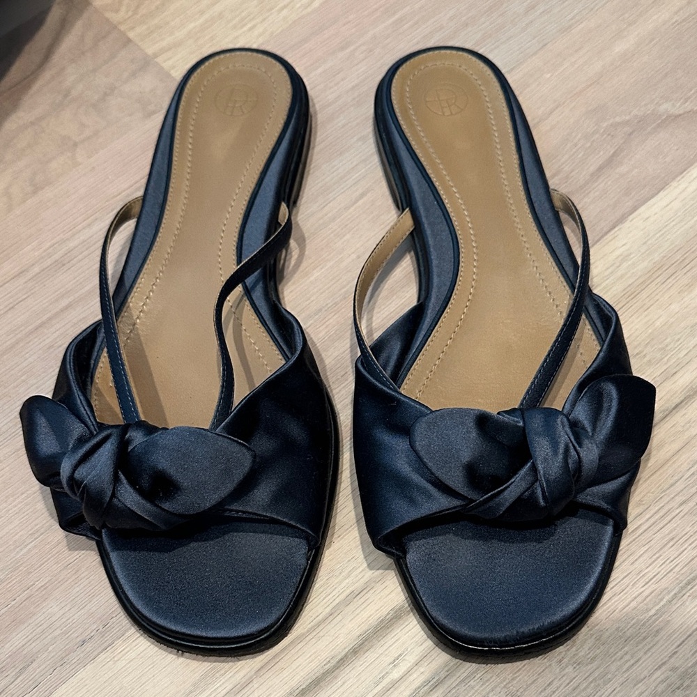 The Row Navy April Knot Slides
